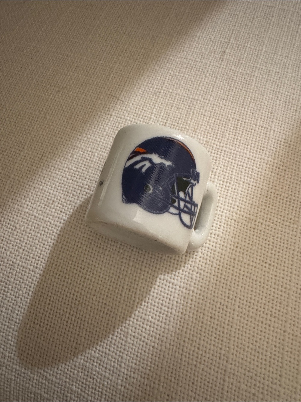 Miniature Denver Broncos White Ceramic Mug